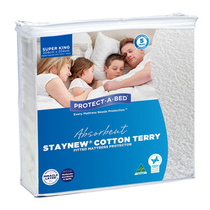 StayNew Cotton Terry Mattress Protector | Simply Beds New Zealand